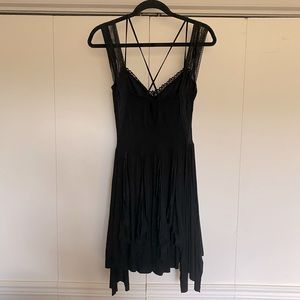 Free People black lace cross back dress